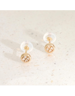 Boucles d'oreilles AÉLYS en Or 375/1000 avec Diamant 0,04 carat HSI2 - AE-B4DT0046