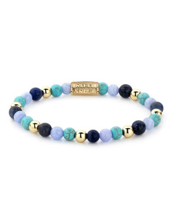 Bracelet REBEL AND ROSE Femme avec Turquoise, Agate, Sodalite - RR-60043-G-XS