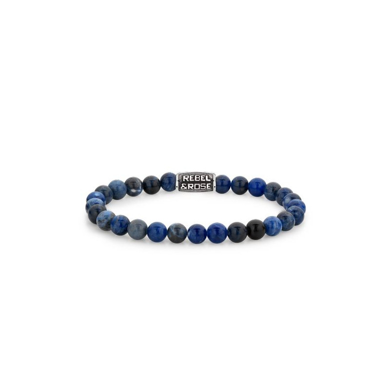 Bracelet REBEL AND ROSE Homme avec Sodalite - RR-60116-V-L