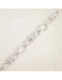 Bracelet Fleur AÉLYS en Argent 925/1000 avec Oxydes - AE-BR6OZ0183