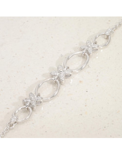 Collier Fleur AÉLYS en Argent 925/1000 avec Oxydes - AE-C6OZ0281