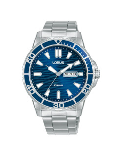 Montre LORUS Homme Cadran Bleu Bracelet Acier - RH357AX9