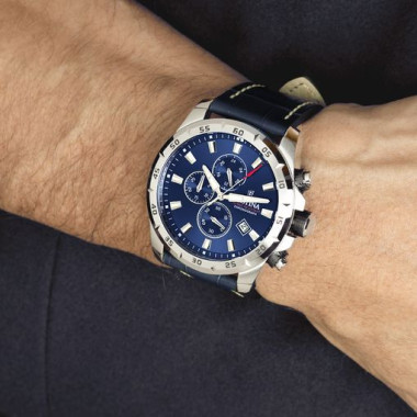 Montre TIMELESS CHRONOGRAPH - FESTINA Homme Bracelet Cuir Bleu - F20692/2