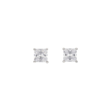 Boucles d'oreilles AÉLYS en Argent 925/1000 avec Oxydes Carrés - 6 x 6 mm - AE-B6OZ0396