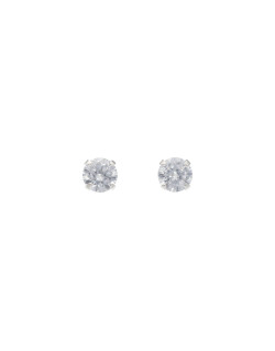 Boucles d'oreilles AÉLYS en Argent 925/1000 avec Oxydes Ronds - 6 mm - AE-B6OZ0400