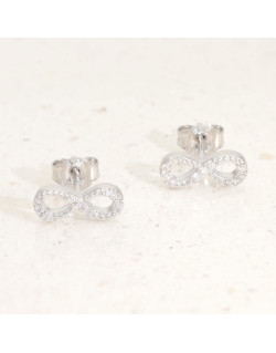 Boucles d'oreilles Infini AÉLYS en Argent 925/1000 avec Oxydes - AE-B6OZ0402