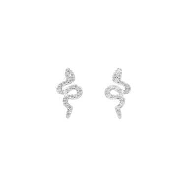 Boucles d'oreilles Serpent AÉLYS en Argent 925/1000 avec Oxydes - AE-B6OZ0403