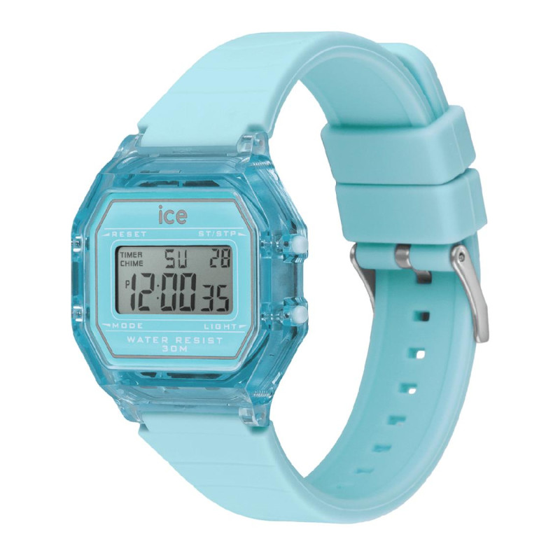 Montre ICE DIGIT RETRO - ICE WATCH Femme Bracelet Silicone Bleu - 022888