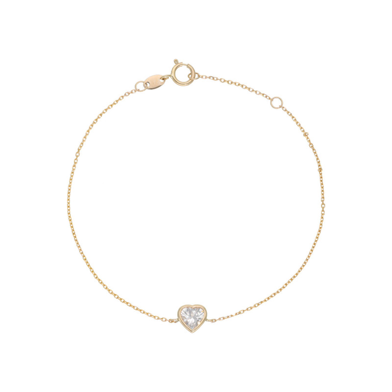 Bracelet Cœur AÉLYS en Or 375/1000 et Oxydes - AE-BR4OZ0023