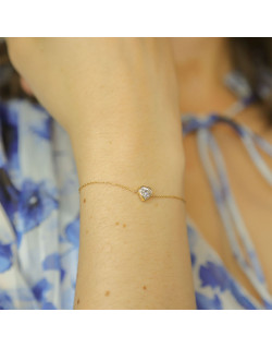 Bracelet Cœur AÉLYS en Or 375/1000 et Oxydes - AE-BR4OZ0023