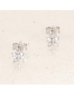 Boucles d'oreilles Papillon AÉLYS en Argent 925/1000 et Oxydes - AE-B6OZ0416