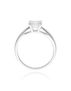 Bague Solitaire AÉLYS en Argent 925/1000 et Oxyde - AE-BA6OZ0303