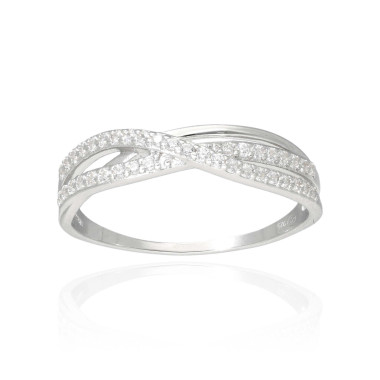 Bague AÉLYS en Argent 925/1000 et Oxydes - AE-BA6OZ0308