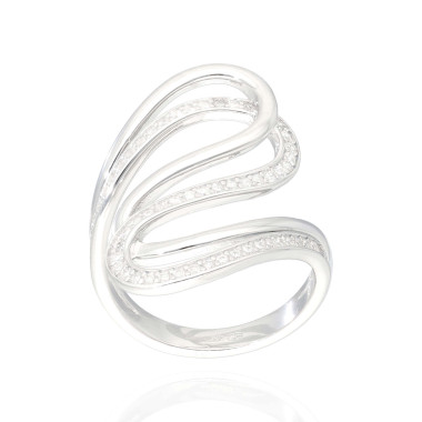 Bague AÉLYS en Argent 925/1000 et Oxydes - AE-BA6OZ0312