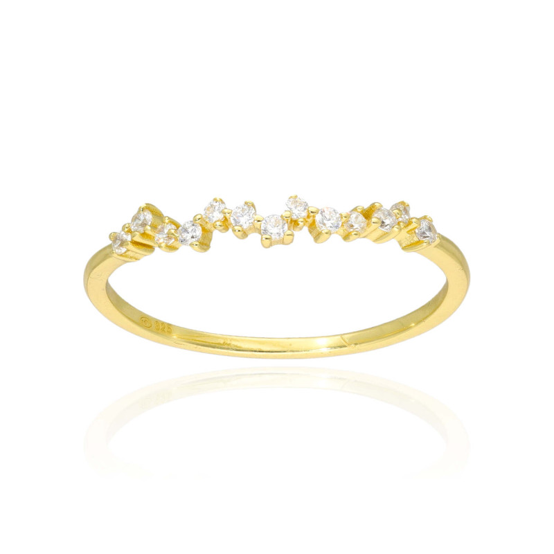 Bague ABELLION en Argent 925/1000 Jaune avec Oxydes - AE-BA6OZ0314