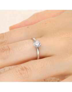 Bague Solitaire AÉLYS en Argent 925/1000 avec Oxyde - 5,5 mm - AE-BA6OZ0318