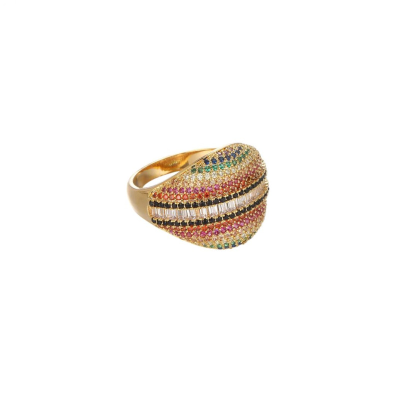 Bague WORDLY - HIPANEMA avec Strass Multicolores - E2454WORLO