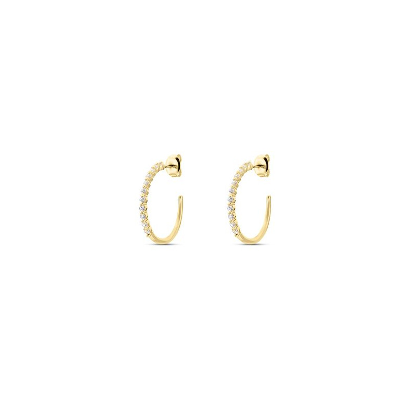 Boucles d'oreilles Créoles AGATHA en Argent 925/1000 Jaune - 20 mm - 02390408-137-TU