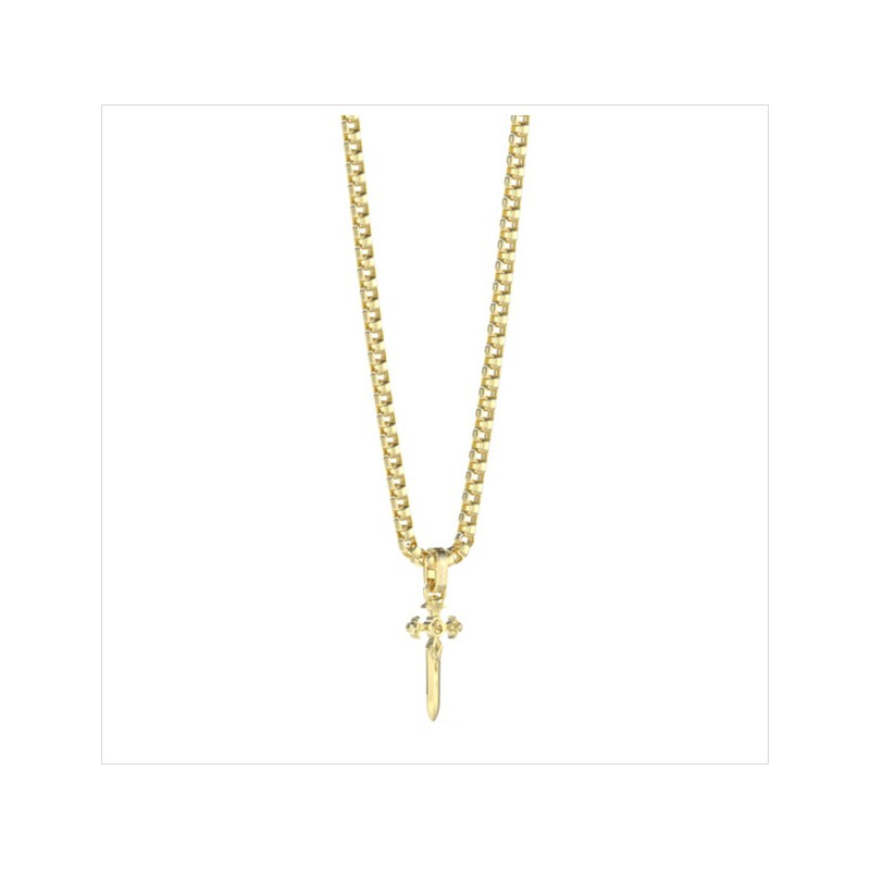 Collier SOUTH ALAMEDA - GUESS Homme en Acier Doré avec Pendentif Dague - JUMN04024JWYG