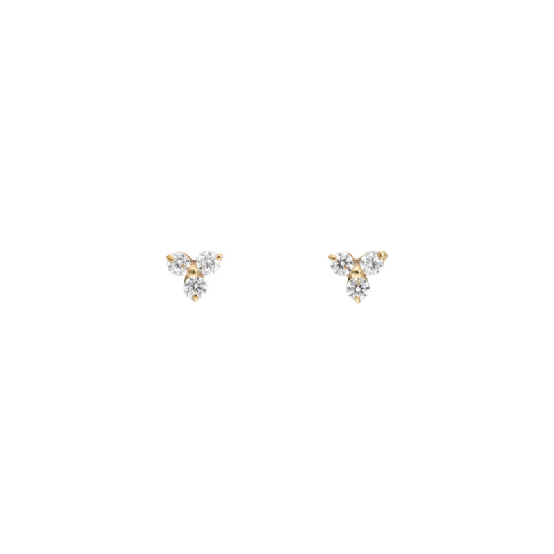 Boucles d'oreilles AÉLYS en Or 375/1000 et Oxydes - AE-B4OZ0137