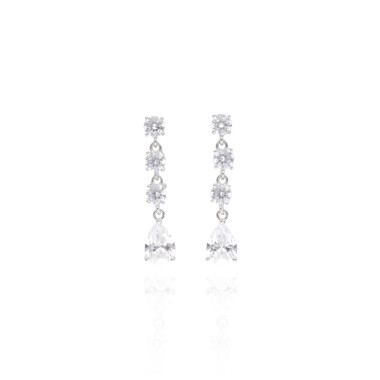 Boucles d'oreilles AÉLYS en Argent 925/1000 et Oxydes et Oxydes - AE-B6OZ0442