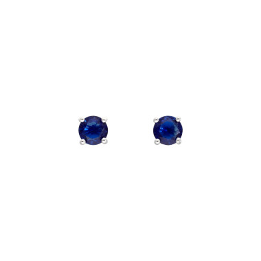 Boucles d'oreilles AÉLYS en Argent 925/1000 et Oxydes Bleus - AE-B6OZ0450