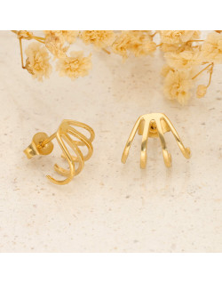 Boucles d'oreilles ETIKA en Acier Jaune - AE-B70144