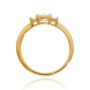 Bague Trilogie AÉLYS en Plaqué Or avec Oxydes - AE-BA5OZ0010