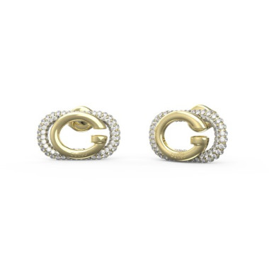 Boucles d'oreilles OH MY G - GUESS en Acier Doré et Zircons - JUBE04511JWYG