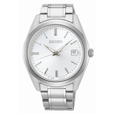 Montre CLASSIQUE - SEIKO Homme Cadran Blanc Bracelet Acier Gris - SUR307P1