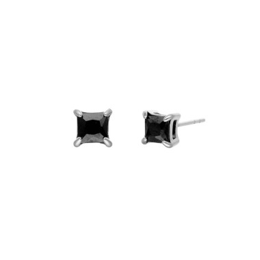 Boucles d'oreilles ETIKA en Acier avec Oxyde Noir - AE-B7OZ0039