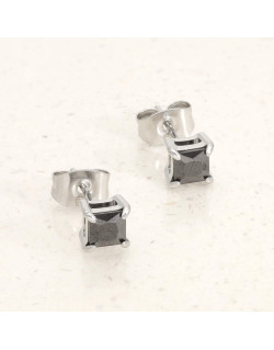 Boucles d'oreilles ETIKA en Acier avec Oxyde Noir - AE-B7OZ0039