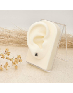 Boucles d'oreilles ETIKA en Acier avec Oxyde Noir - AE-B7OZ0039