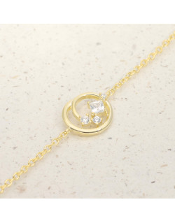 Bracelet ABELLION en Argent 925/1000 Jaune avec Oxydes - AE-BR6OZ0205