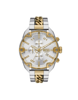 Montre SPIKED - DIESEL Homme Bracelet Acier Bicolore avec Chaîne - DZ4629