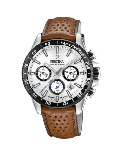 Montre TIMELESS CHRONOGRAPH - FESTINA Homme Bracelet Cuir Marron - F20561/1