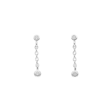 Boucles d'oreilles Chaînette AÉLYS en Argent 925/1000 avec Oxydes - AE-B6OZ0480