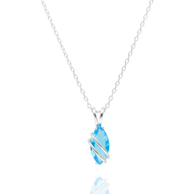 Collier AÉLYS en Argent 925/1000 avec Oxyde Bleu - AE-C6OZ0317