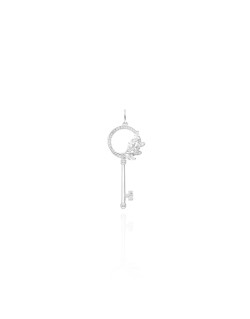 Pendentif Clé AÉLYS en Argent 925/1000 avec Oxydes Blancs - AE-P6OZ0006