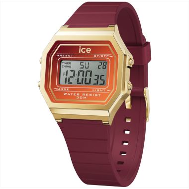 Montre ICE DIGIT RETRO - ICE WATCH Femme Bracelet Silicone Bordeaux - 023312