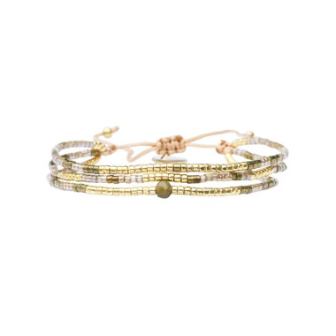 Bracelet Agathe MY EVER GREEN - BELLE MAIS PAS QUE avec Perles de Miyuki - EVGR-B2039GR