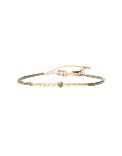 Bracelet Clara MY EVER GREEN - BELLE MAIS PAS QUE avec Perles de Miyuki - EVGR-B2303GR