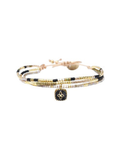 Bracelet Maya HOO MY LOVELY BLACK - BELLE MAIS PAS QUE avec Perles de Miyuki - LOBL-B2076BK