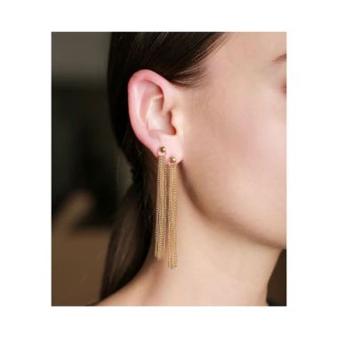 Boucles d'oreilles Pendantes ZAG en Acier Jaune - SEL23070-01UNI