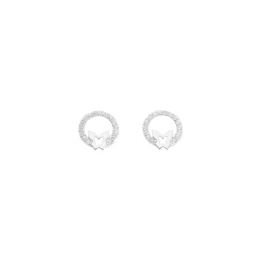 Boucles d'oreilles Papillon AÉLYS en Argent 925/1000 avec Oxydes - AE-B6OZ0497