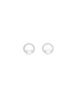 Boucles d'oreilles Papillon AÉLYS en Argent 925/1000 avec Oxydes - AE-B6OZ0497