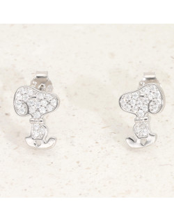 Boucles d'oreilles Snoopy AÉLYS en Argent 925/1000 avec Oxydes - AE-B6OZ0498