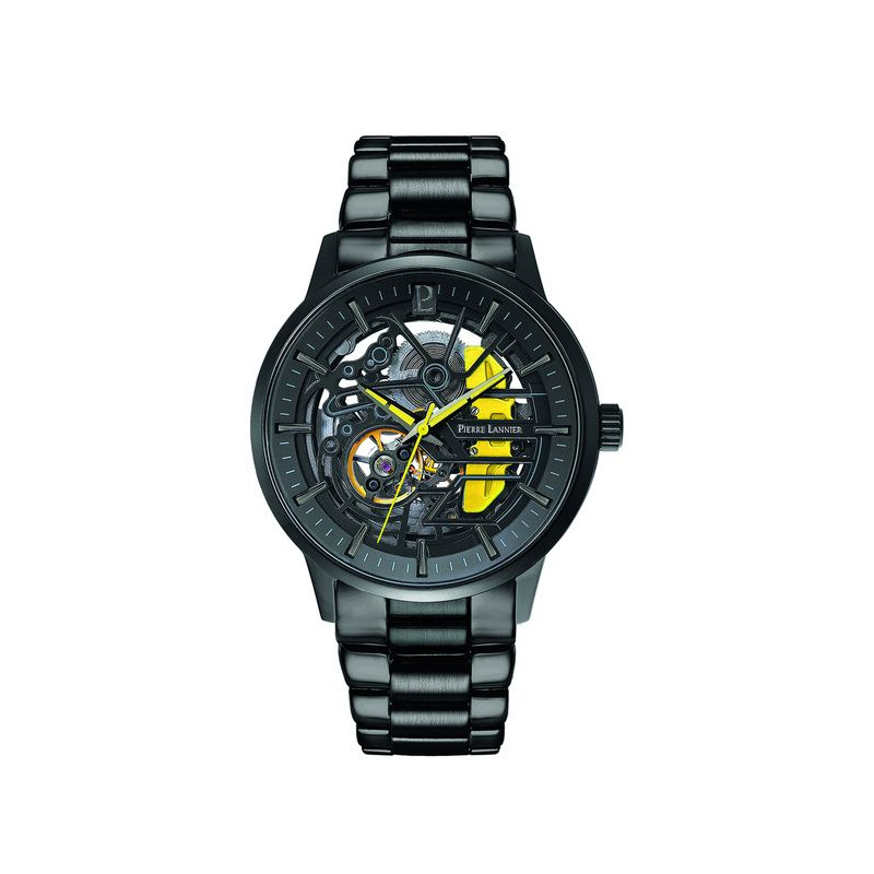 Montre Automatique PADDOCK - PIERRE LANNIER Homme Bracelet Acier Noir - 344A449