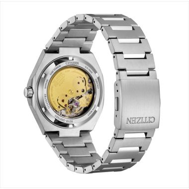 Montre Automatique SUPER TITANIUM- CITIZEN Homme Cadran Blanc Bracelet Titane Gris - NJ0180-80A