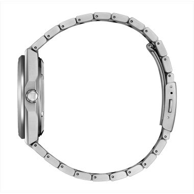 Montre Automatique SUPER TITANIUM- CITIZEN Homme Cadran Blanc Bracelet Titane Gris - NJ0180-80A